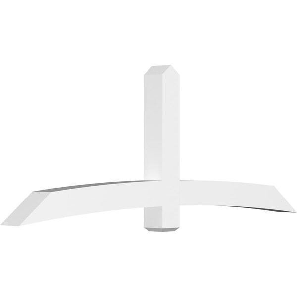 Ekena Millwork Bellingham Architectural Grade PVC Gable Bracket, 96"W x 36"H x 6"D x 6"F, 9/12 Pitch GBP096X36X0606BEL00 - main